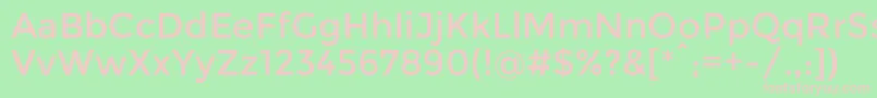 Шрифт MontserratRegular – розовые шрифты на зелёном фоне