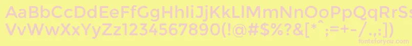 MontserratRegular Font – Pink Fonts on Yellow Background