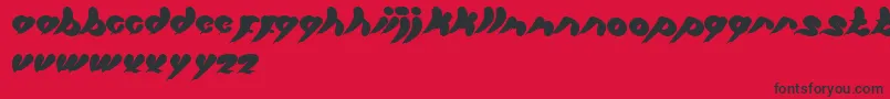 フォントLetItBe – 赤い背景に黒い文字