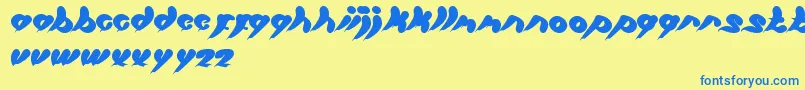 LetItBe Font – Blue Fonts on Yellow Background