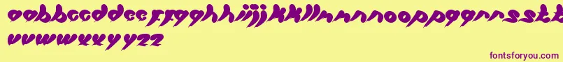 LetItBe Font – Purple Fonts on Yellow Background