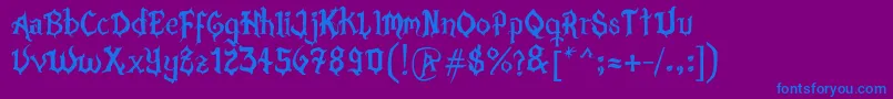 XPasiРІnAcРіsticaV2 Font – Blue Fonts on Purple Background