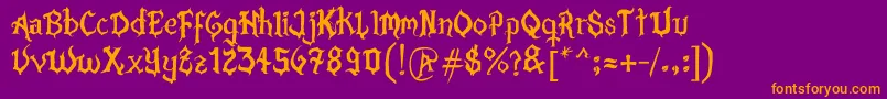 XPasiРІnAcРіsticaV2 Font – Orange Fonts on Purple Background