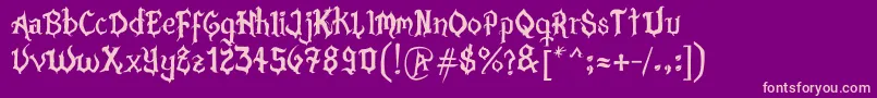 XPasiРІnAcРіsticaV2 Font – Pink Fonts on Purple Background