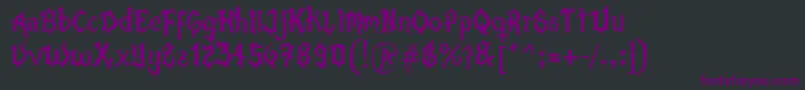Czcionka XPasiРІnAcРіsticaV2 – fioletowe czcionki na czarnym tle