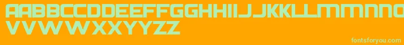 Diehn Font – Green Fonts on Orange Background