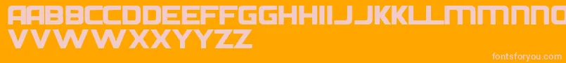 Diehn Font – Pink Fonts on Orange Background
