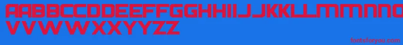 Diehn Font – Red Fonts on Blue Background