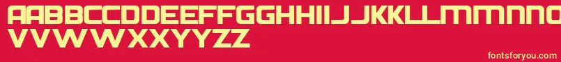 Diehn Font – Yellow Fonts on Red Background