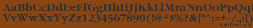 GaramondtttBold-fontti – mustat fontit ruskealla taustalla