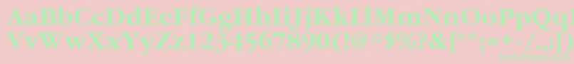 GaramondtttBold Font – Green Fonts on Pink Background