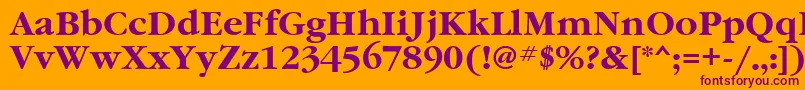 GaramondtttBold Font – Purple Fonts on Orange Background