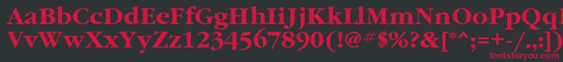 GaramondtttBold Font – Red Fonts on Black Background