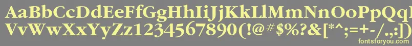 GaramondtttBold-Schriftart – Gelbe Schriften auf grauem Hintergrund