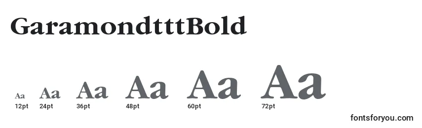 GaramondtttBold Font Sizes