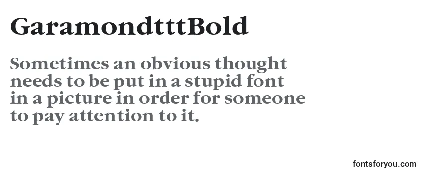 Review of the GaramondtttBold Font
