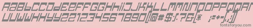 TpfJaibItalic Font – Gray Fonts on Pink Background