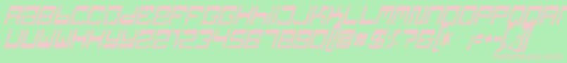 TpfJaibItalic Font – Pink Fonts on Green Background