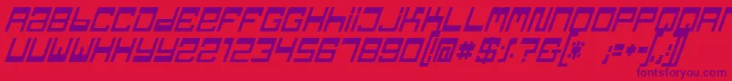 TpfJaibItalic Font – Purple Fonts on Red Background