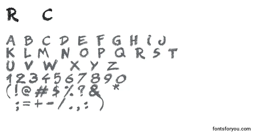 Fuente RightChalk - alfabeto, números, caracteres especiales