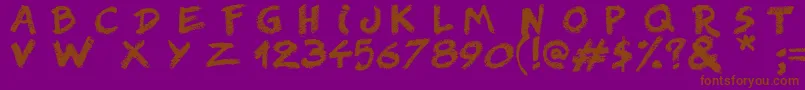 RightChalk Font – Brown Fonts on Purple Background