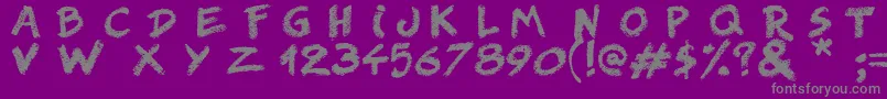 フォントRightChalk – 紫の背景に灰色の文字