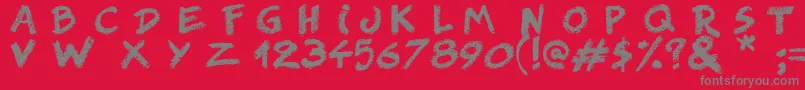 Police RightChalk – polices grises sur fond rouge