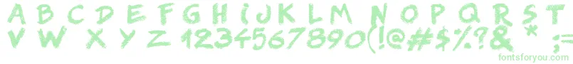 RightChalk Font – Green Fonts on White Background