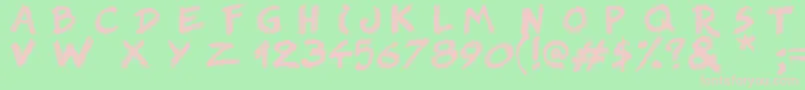 RightChalk Font – Pink Fonts on Green Background