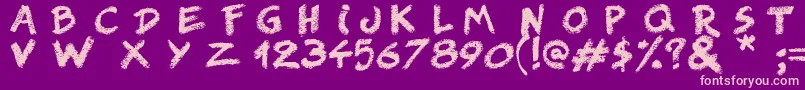 RightChalk Font – Pink Fonts on Purple Background