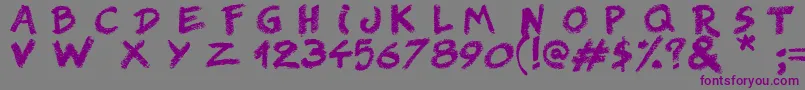 RightChalk Font – Purple Fonts on Gray Background