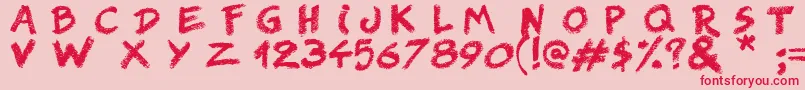 RightChalk Font – Red Fonts on Pink Background