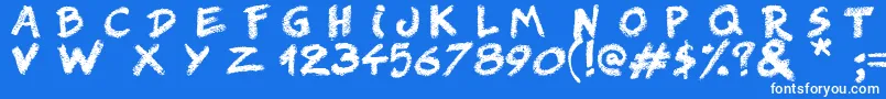 RightChalk Font – White Fonts on Blue Background