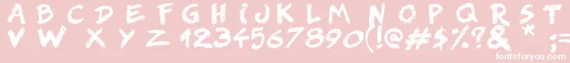 RightChalk Font – White Fonts on Pink Background