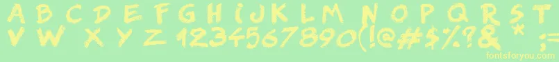 RightChalk Font – Yellow Fonts on Green Background