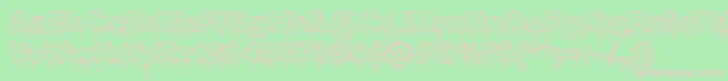 Plasma Font – Pink Fonts on Green Background