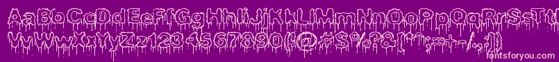 Plasma Font – Pink Fonts on Purple Background