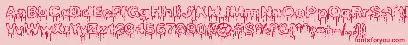 Police Plasma – polices rouges sur fond rose