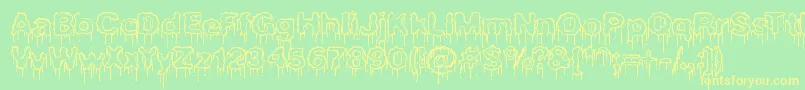 Plasma Font – Yellow Fonts on Green Background