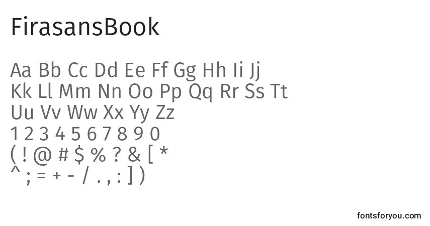 Fuente FirasansBook - alfabeto, números, caracteres especiales