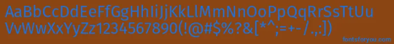 FirasansBook Font – Blue Fonts on Brown Background
