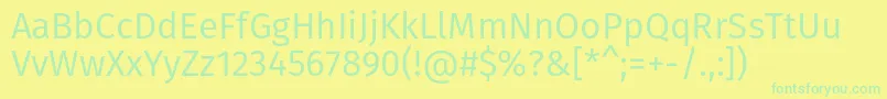 FirasansBook Font – Green Fonts on Yellow Background