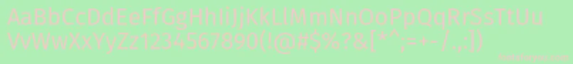 FirasansBook Font – Pink Fonts on Green Background