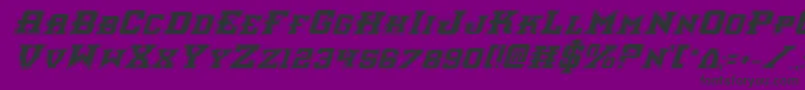 InterceptorProItalic Font – Black Fonts on Purple Background