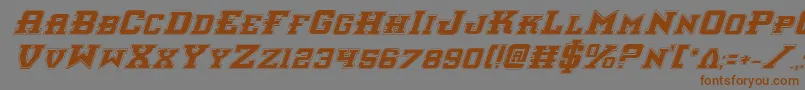 InterceptorProItalic Font – Brown Fonts on Gray Background