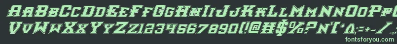 InterceptorProItalic Font – Green Fonts on Black Background