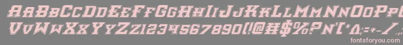 InterceptorProItalic Font – Pink Fonts on Gray Background