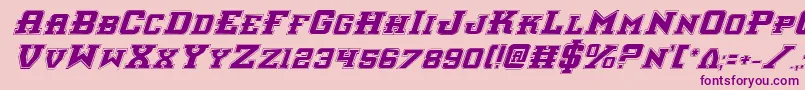 InterceptorProItalic Font – Purple Fonts on Pink Background
