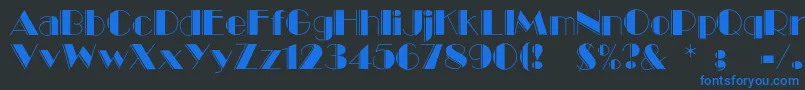 Bummetengraved Font – Blue Fonts on Black Background