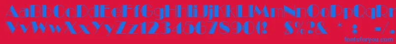 Bummetengraved Font – Blue Fonts on Red Background